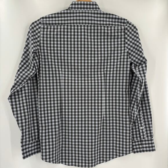 Mizzen & Main Leeward XLT Trim Fit Blue Black Long Sleeve Button Down Shirt - Picture 5 of 5